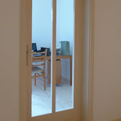 Zimmertüre aus Fichte Massivholz weiß lasiert